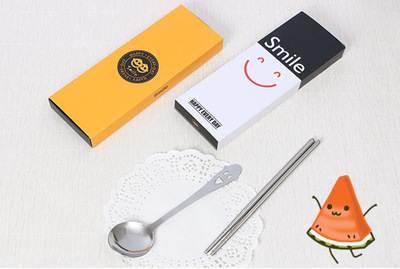 筷不锈钢餐具 大勺子筷子 餐具两件套装礼品—揭阳日用品