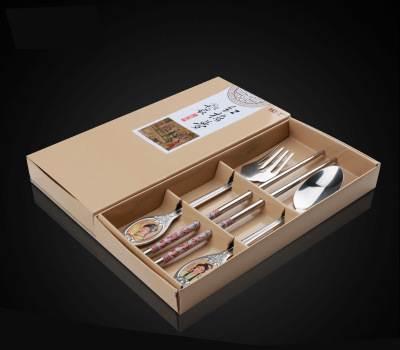 不锈钢餐具三件套 特色文化实用促销活动礼品—武汉日用品